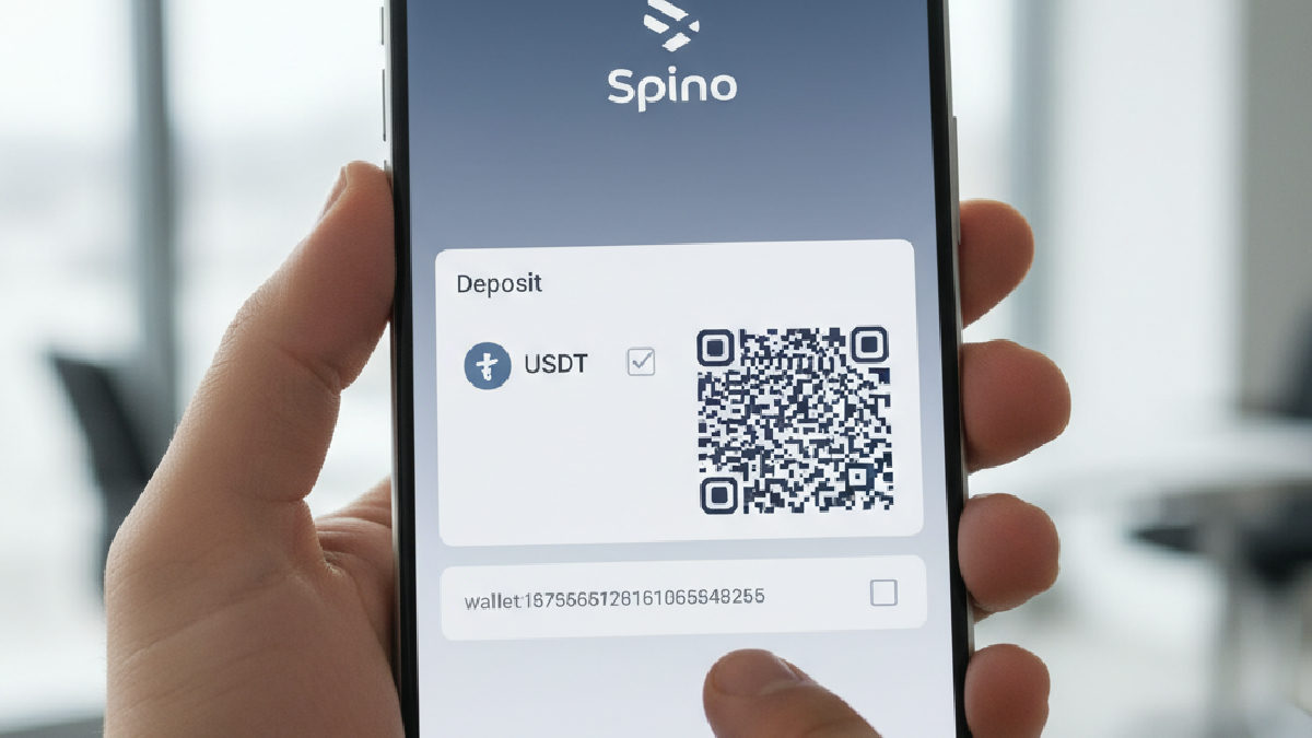 Spino üzerinden yapılan Tether yatırımı adımları ve cüzdan adresi.